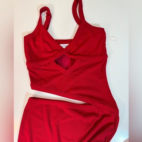 Cut Out Elegant Red Women's Small Maxi dress - Picture 2 of 3